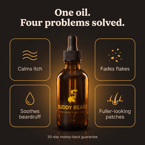Huile de soin et croissance pour barbe Buddy