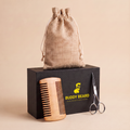 Box, Linen Bag, Comb & Scissors